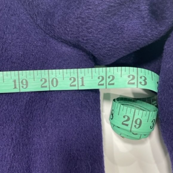MORI | Vintage Korean Teddy Coat Deep Purple with Large Front Pockets ~ Size 10 - Picture 10 of 16